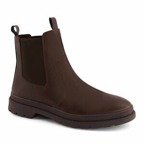 NEW FERRATO men's low chelsea boots in dark brown